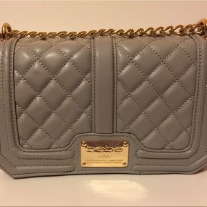 BeBe Gray Crossbody Quilted Purse